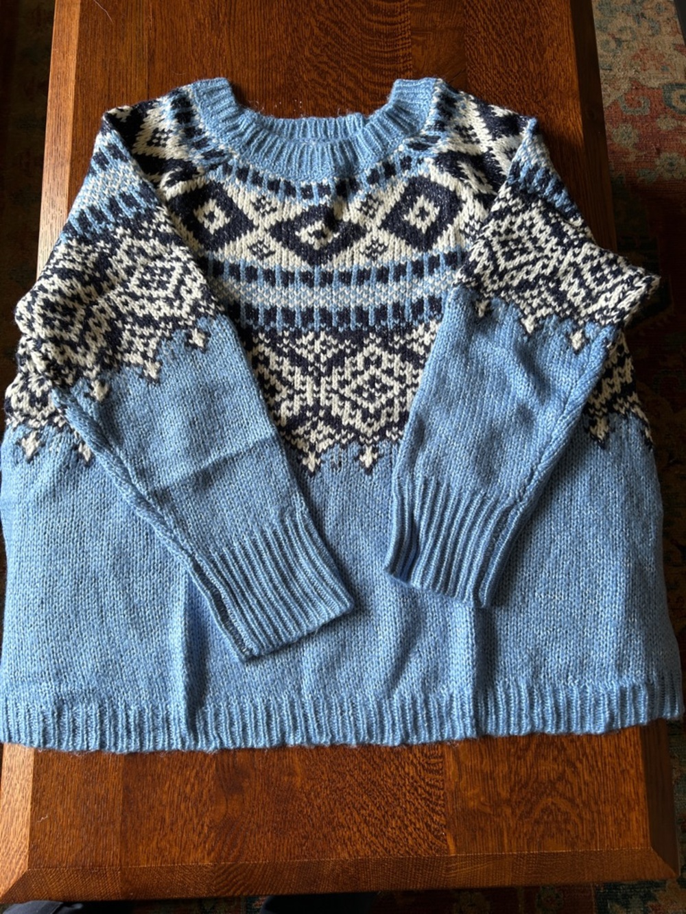 Horizon Blue Cozy Sweater by Roaman’s. Size 18/20 New in bag.